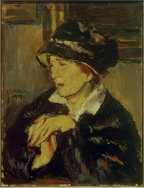 Feistauer / Lady with dark hat / 1917 by klassik art