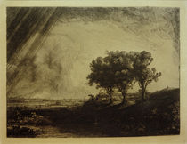 Rembrandt / Three Trees / etching by klassik art