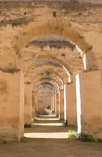 Meknes, Morocco columns of Hri Souani former horse stalls in... von Danita Delimont
