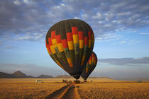Launching hot air balloons in early light, Namib Desert, nea... by Danita Delimont