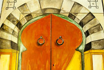 Painted door, Tunisia, North Africa by Danita Delimont