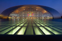 Beijing China, National Grand Theater at night. by Danita Delimont