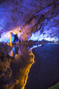 Multi Colored Lights in the Reed Flute Cave von Danita Delimont