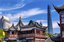 Old New Shanghai China Tower Yuyuan Garden von Danita Delimont
