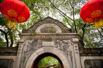 Stone Gate Garden Red Lanterns Prince Gong Mansion Qian Hai Beijing by Danita Delimont