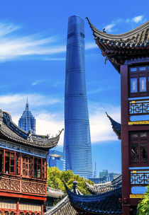 Old New Shanghai China Towers Yuyuan Garden von Danita Delimont