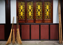 Straw Brooms Wall Windows Baoguang Si Shining Treasure Buddh... von Danita Delimont