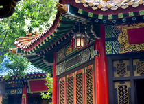 Ancient Roofs Pavilions Lantern Wong Tai Sin Good Fortune Ta... by Danita Delimont