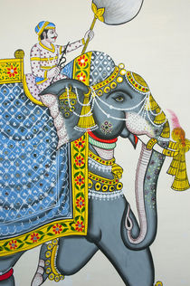 Elephant mural, Mahendra Prakash hotel, Udaipur, Rajasthan, India. von Danita Delimont