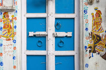 House painted blue, Udaipur, Rajasthan, India by Danita Delimont