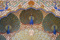 Painting and interior decoration in City Palace, Jaipur, Raj... von Danita Delimont