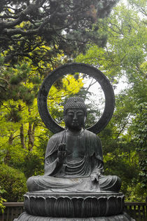 Bronze Buddha statue cast in 1790 in Japan and given in 1949... by Danita Delimont
