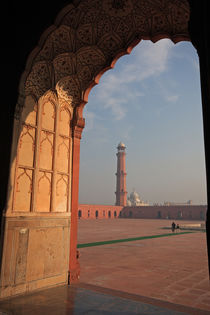 View from the arch of Badshahi Masjid, Lahore, Pakistan. by Danita Delimont
