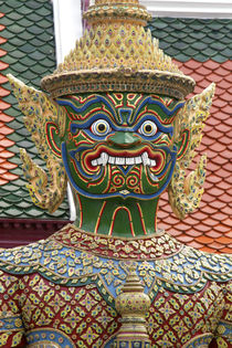 Buddhist mythology yaksa guarding the Temple of the Emerald ... von Danita Delimont