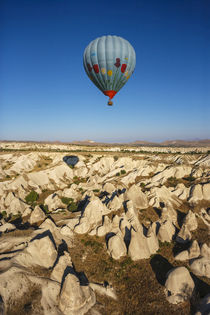 Aerial view of hot air balloon, Cappadocia, Central Anatolia, Turkey by Danita Delimont