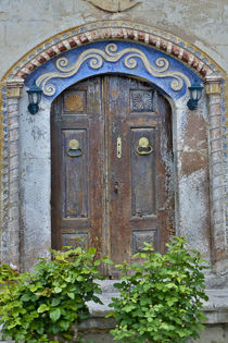 Doorways in old Greek Village Mustafapasa in Central Turkey,... by Danita Delimont