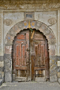 Doorways in old Greek Village Mustafapasa in Central Turkey,... by Danita Delimont