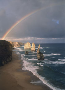 Australia, Victoria, Great Ocean Road, Rainbow and Twelve Ap... by Danita Delimont