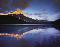 Canada, Alberta, Banff National Park, Mount Chephren reflect... by Danita Delimont
