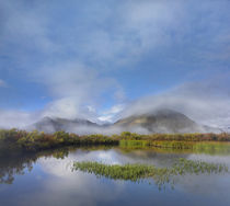 Ogilvie Mountains covered in clouds, Yukon Territory, Canada von Danita Delimont