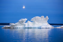 Moon and Melting Iceberg, Repulse Bay, Nunavut Territory, Canada by Danita Delimont