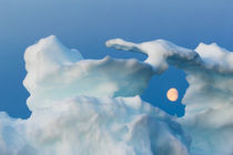 Full Moon and Iceberg, Repulse Bay, Nunavut Territory, Canada by Danita Delimont