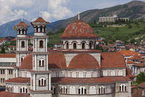 Albania, Korca, the Orthodox Cathedral, elevated view along ... von Danita Delimont