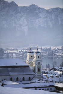 Austria, Salzkammergut, Mondsee Town and 15th Century Parish Church by Danita Delimont
