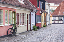 Denmark, Funen, Odense, old town street von Danita Delimont