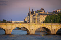 Setting sunlight over River Seine, Pont Neuf and the Concier... by Danita Delimont