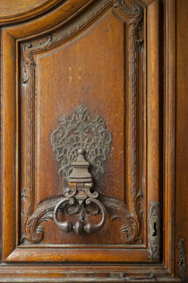 Door knocker at entry to Hotel Carnavalet in the Marais, Par... by Danita Delimont