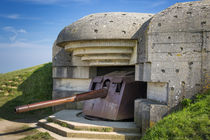 German 150mm gun at the Longues-sur-Mer Battery, part of the... by Danita Delimont