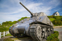 US Army Sherman tank on display along the Normandy coast at ... by Danita Delimont