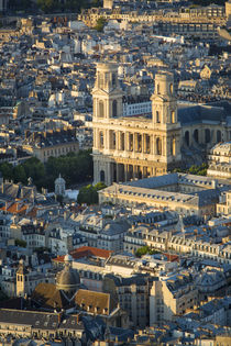 Overhead view of Eglise Saint Sulpice, Paris, France by Danita Delimont