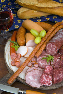 Selection of French meat and sausages, France, French cooking by Danita Delimont