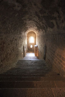 Narrow corridors inside the Abbey of Mont San Michel monaste... by Danita Delimont