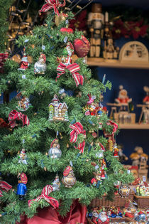 Christmas decorations for sale, Rothenburg, Germany by Danita Delimont