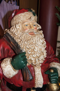 Santa Claus sculpture, Christmas market, Rudesheim, Germany by Danita Delimont