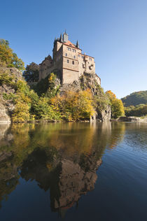 Kriebstein Castle and Zschopau River, Germany. von Danita Delimont