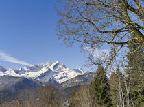 Wetterstein Mountain range in winter by Danita Delimont