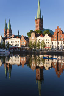 Old town and River Trave at Lubeck, Schleswig-Holstein, Germany von Danita Delimont