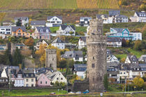 Germany, Rheinland-Pfalz, Oberwesel, town wall watch tower b... by Danita Delimont