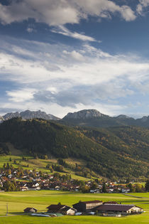Germany, Bavaria, Berghof, alpine landscape, elevated view von Danita Delimont