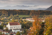 Germany, Bavaria, Bad Tolz, elevated town view from the Kalv... by Danita Delimont