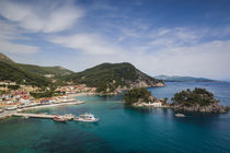 Greece, Epirus, Parga, elevated town view from the Venetian Castle by Danita Delimont