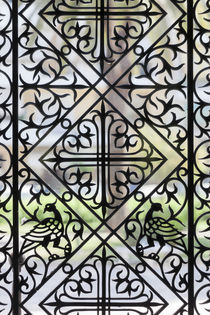 Greece, Peloponnese, Patra, Agios Andreas church, window latticework von Danita Delimont