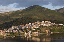 Greece, West Macedonia, Kastoria, above view of town by Lake... by Danita Delimont
