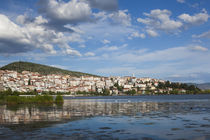 Greece, West Macedonia, Kastoria, view of town by Lake Orestiada von Danita Delimont