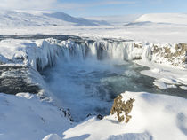 Godafoss during winter, Iceland by Danita Delimont