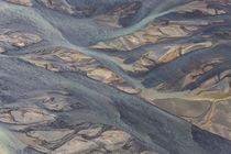 Aerial view of Hosa river colored by glacial melt, SW Iceland by Danita Delimont